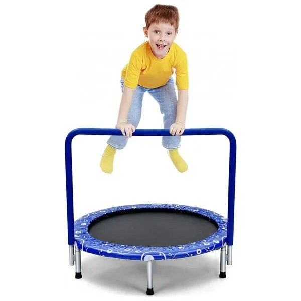 Giantex Cama Elástica Interna com Apoio Ajustável, até 149 kg 3 a 10 anos, Azul 110v