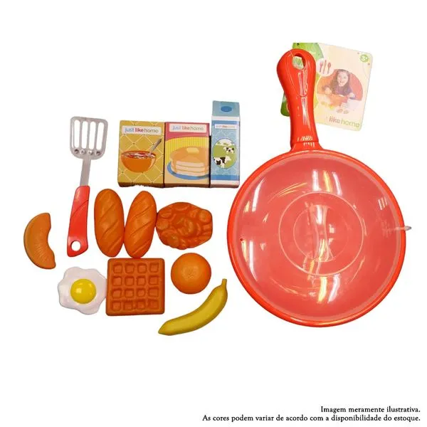 Conjunto de Acessórios de Casinha - Panela e Comidinha - Sortido - New Toys
