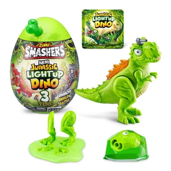 Dinossauro Smashers - Mini Jurassic Light Up Dino - Zuru - Fun Verde
