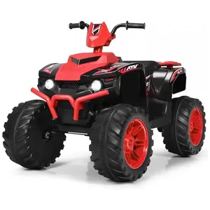 Kids Quadriciclo Elétrico 1 Assento 12V, com Luzes de LED e Controle Remoto, MP3, COSTZON, Vermelho 110v