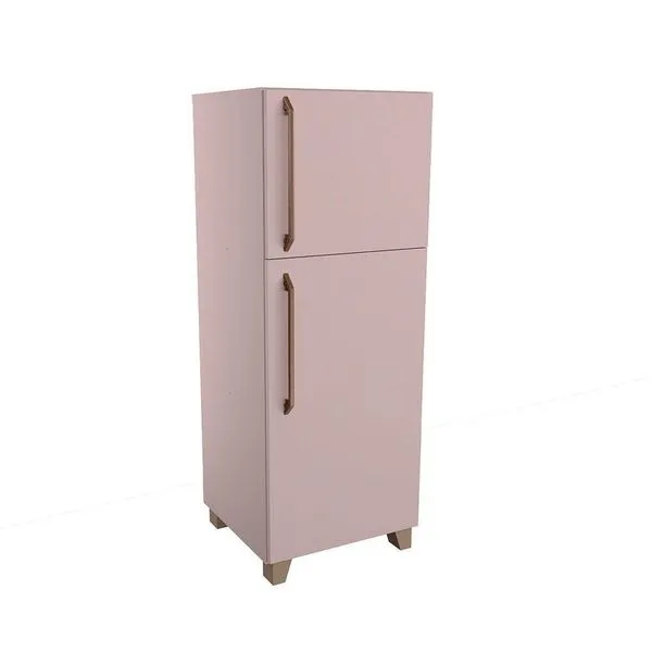 Mini Geladeira Infantil de Brinquedo MDF 15mm Anti-Fungos Rosa Woodcore