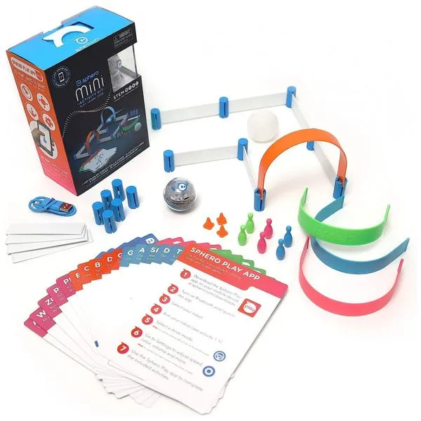Mini Activity Bola Robô Programável Habilitada para Aplicativo com Conjunto de Construção de 55 Peças, SPHERO M001RW2, Branco 110v