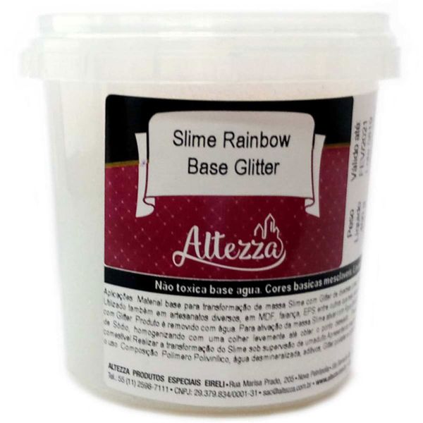 Base para Slime - 400 Gramas - Slime Rainbow - Base Glitter - Reval