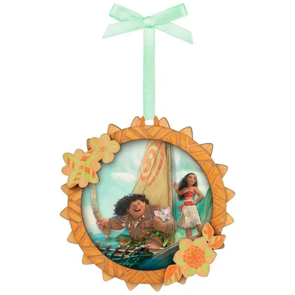 Enfeite de Natal Hallmark Keepsake 2025, Disney Moana Navegando, Artesanato em Papel, Presente para Fãs da Disney Moana