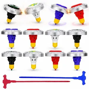 Kit 12 Beyblades de Ferro Pião + Lançador Atacado Lembrancinha Brinde Festa Sacola Surpresa