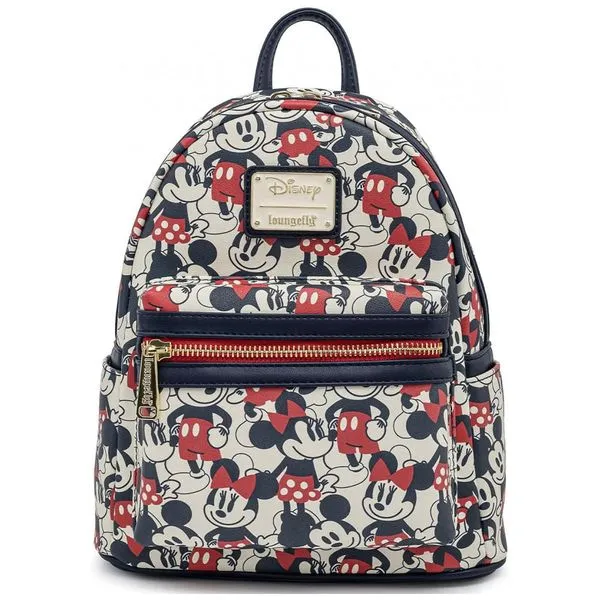 Mochila Escolar Infantil Loungefly Disney Minnie Mouse para Crianças a Partir de 3 Anos, Preta 110v