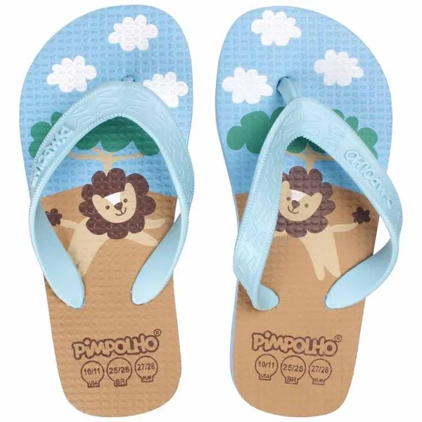 Sandália Praiana Kids Azul Leão Masculino Pimpolho 25/26
