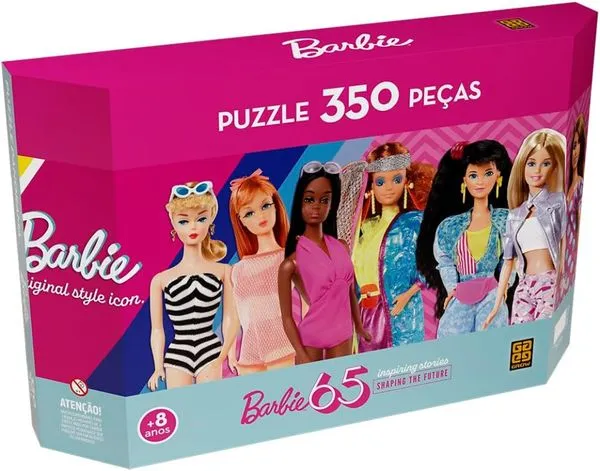 QUEBRA CABEÇA - 350 PCS PANORAMA - BARBIE 65 ANOS
