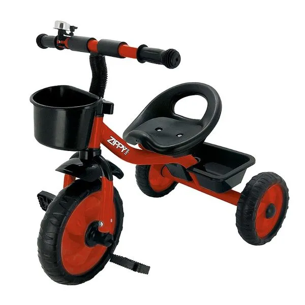 Triciclo Infantil com Cesta e Buzina Vermelho Zippy Toys TR21U1