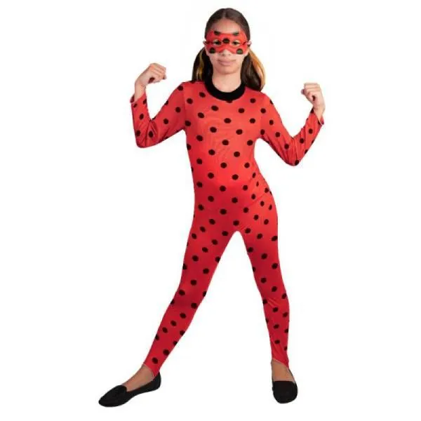 Fantasia Infantil Premium Ladybug Roupa com Máscara Original P