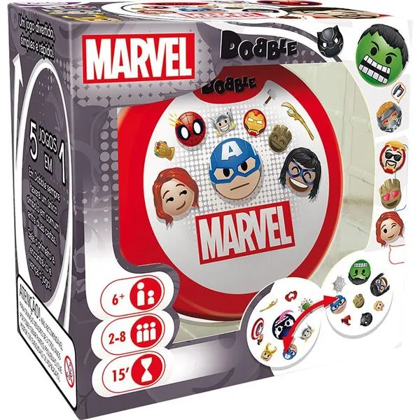 Jogo de Cartas - Dobble - Marvel - 2 a 8 Jogadores - Galápagos