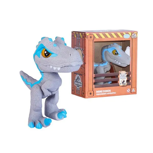 Figura De Ação - Jurassic World - Mini Blue - Cinza - Mini Baby Dinos - Pupee