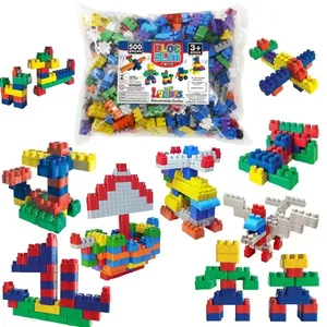 BLOCOS DE MONTAR BLOCSLIM 500 PEÇAS BAG LUCTOYS EDUCATIVO