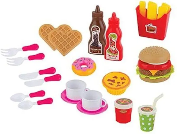 Comidinha de Brinquedo Food Delivery Lanchonete - 22 Peças Braskit