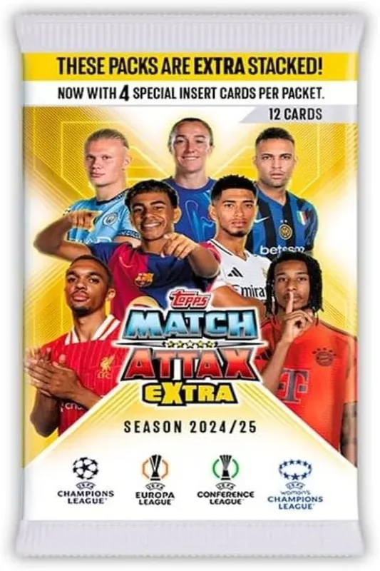 MATCH ATTAX UEFA PACOTES COM 12 CARDS - TOPPS