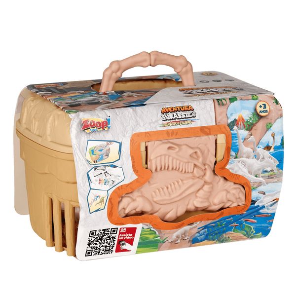 MALETA AVENTURA JURÁSSICA PARA PINTAR E ESCAVAR - ZOOP TOYS