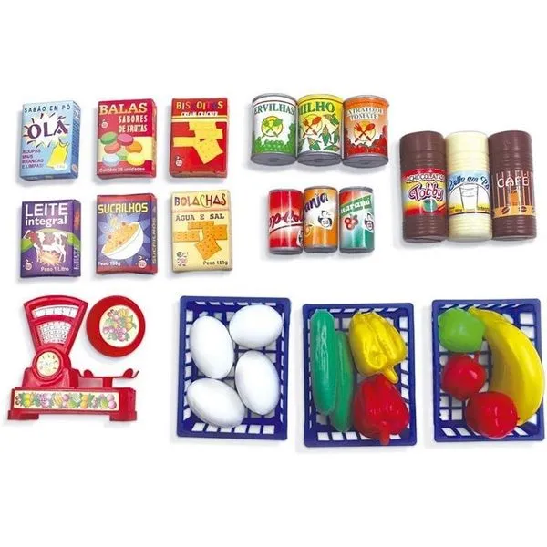 Brinquedo Super Feirinha Brincando de Casinha com Frutas Pica Pau