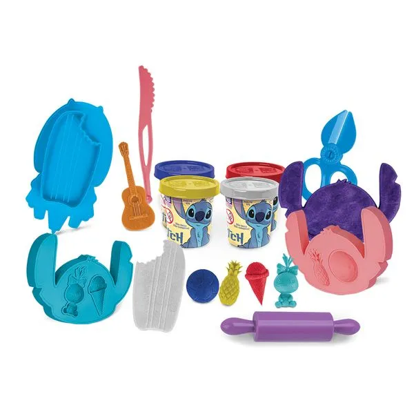 Conjunto Massa De Modelar - Disney - Stitch - Kit Brincadeiras - Cotiplas