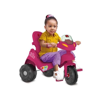 Mini Veículo Infantil com Capota - Triciclo – Bandeirante - Rosa
