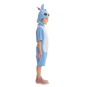 Fantasia Infantil Premium Stitch Original Disney com Touca Novabrink PP