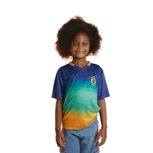 Camiseta - Brasil - Tamanho P - Infantil - Degradê - Braziline