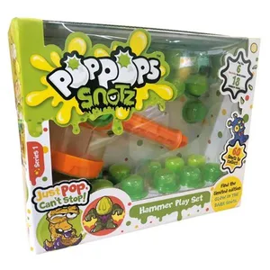 PopPops Slime Monster 18 Cápsulas + 6 Monstros Colecionáveis Indicado para +5 Anos Multikids - BR1000 Conjunto de Mini Figuras - PopPops Slime Monster Snotz - 18 Cápsulas - Multikids
