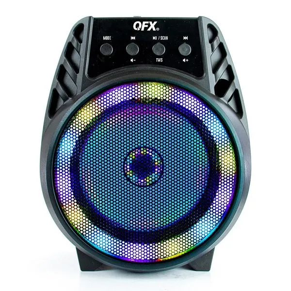 QFX - 4" BT Rechargeable Caixa de Som com Lights - Preto-BT-64-BLK