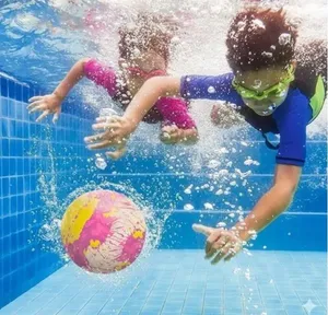 Bola Aquática Pool Diving Ball 23cm – Neon Tie-Dye (Dentro e Fora D'água!)