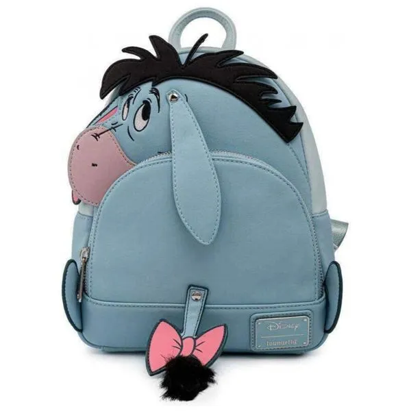 Mochila Escolar Infantil Loungefly Disney Burrinho Ló para Crianças a Partir de 6 Anos, Azul 110v