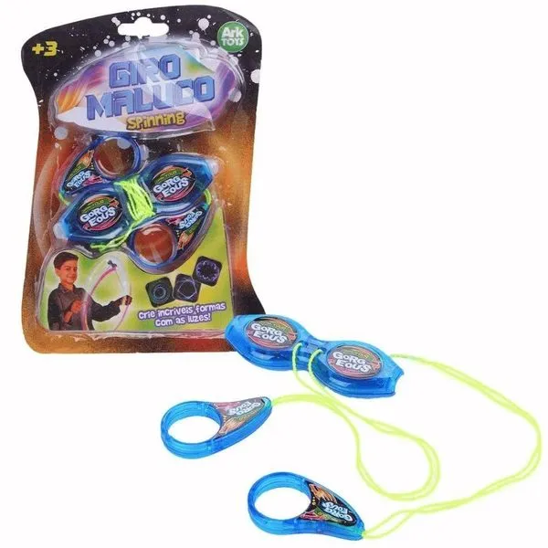 Brinquedo Spinner de Corda Giro Maluco Spinning Que Estimula Coordenação Motora e Truques Ark Brasil