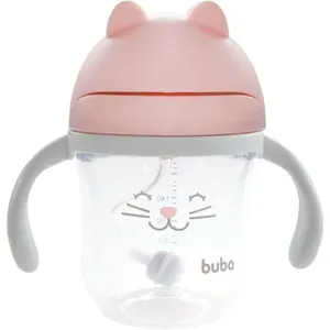 Copo Com Alça Gatinho Buba Rosa Único