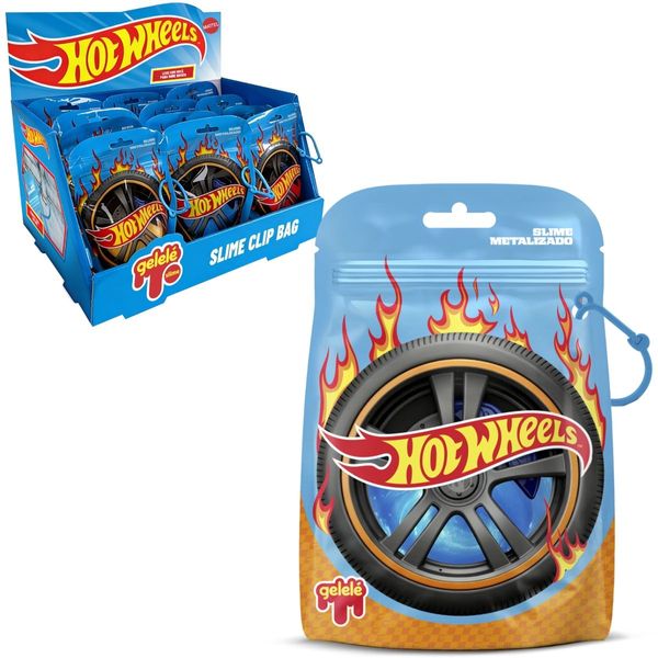 GELELE SLIME CLIP BAG 180G HOT WHEELS UNITÁRIO SORTIDO - CDB