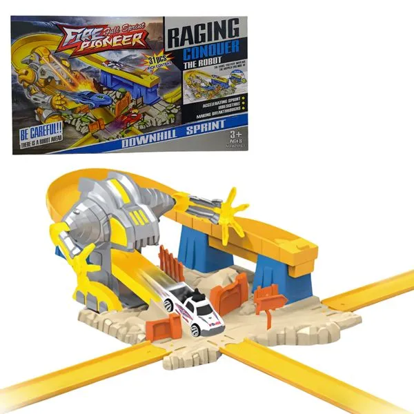 Brinquedo Infantil Super Pista Robô Carrinho Esportivo