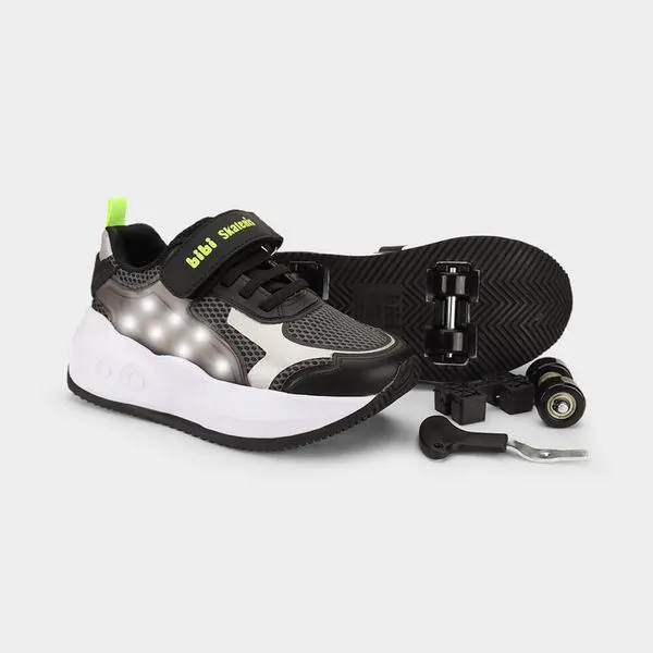 Tênis Infantil de Rodinhas Bibi Skatenis Light 2.0 Preto 36
