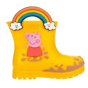 Galocha Infantil Mini Melissa Peppa Pig Welly Amarela 17/18 / Amarelo