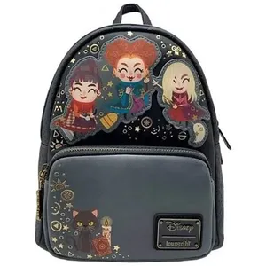 Mochila Escolar Infantil Loungefly Disney Abracadabra para Crianças a Partir de 6 Anos, Preta 110v