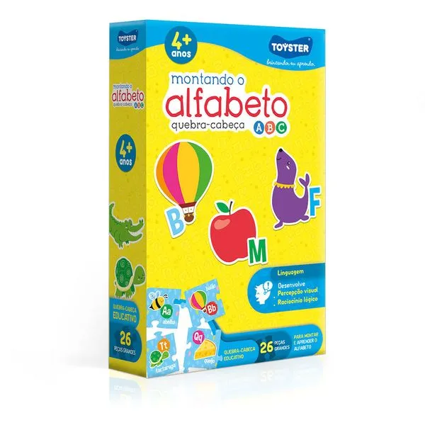 Quebra-Cabeça Educativo - 26 Peças - Montando o Alfabeto - Toyster