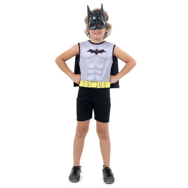 Fantasia Infantil Pop - DC Comics - Liga da Justiça - Batman - Regata - Sulamericana - P