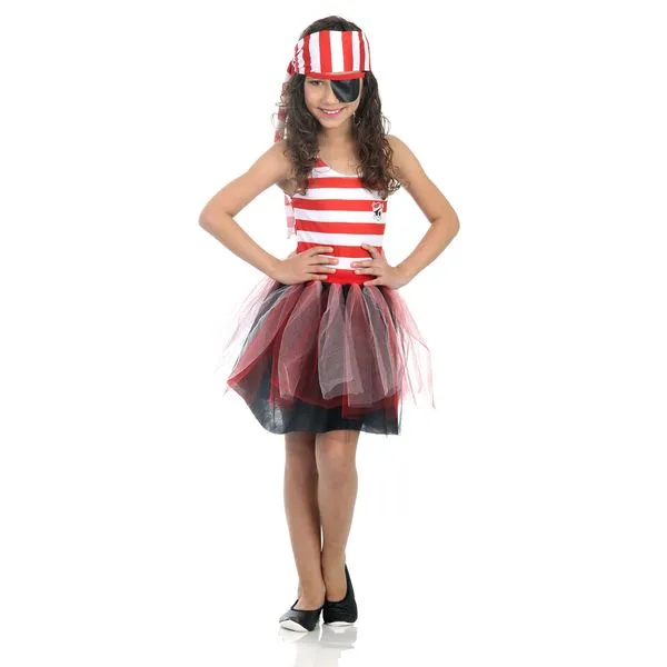 Fantasia Infantil - Vestido Piratinha UP - Sulamericana - G