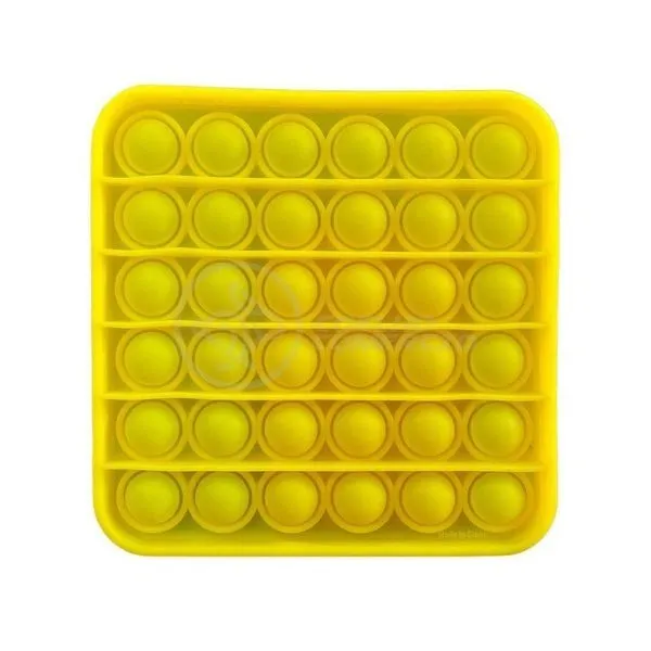 Pop It Silicone Anti Ansiedade Bolha Amarelo
