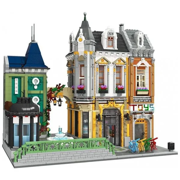 Kit de Construção Dois Prédios com 5477 Peças para 14 Anos ou mais, GENERAL JIMS, Amarelo 110v
