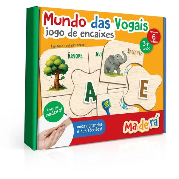 Jogo Educativo De Encaixes - Mundo Das Vogais - Toyster