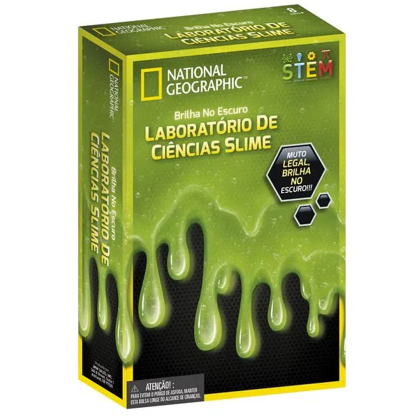 Conjunto de Atividades - Laboratório de Ciências de Slime - Brilha no Escuro - Verde - National Geographic