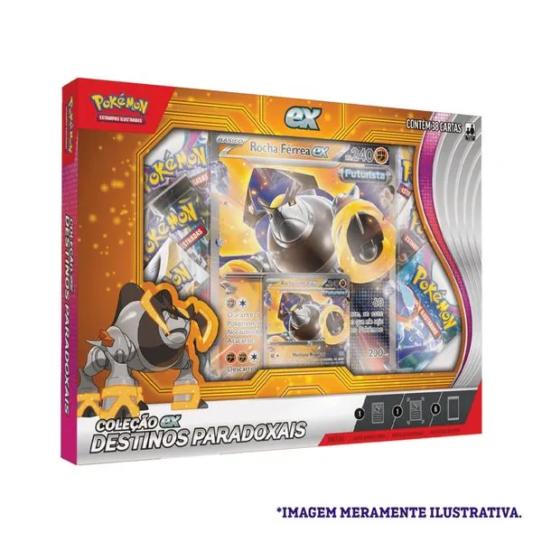 Box Pokémon Destinos Paradoxais Rocha Férrea Ex - Copag