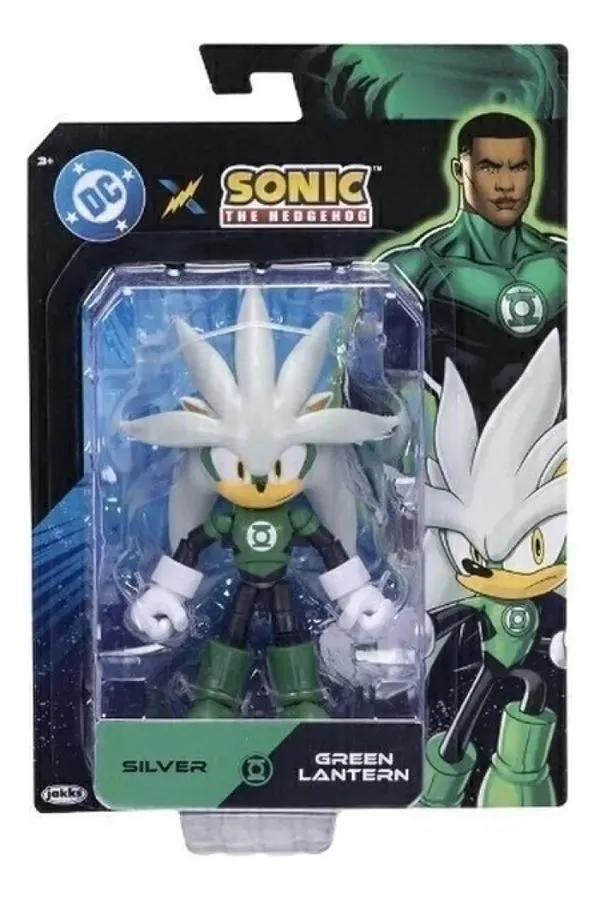 Sonic e DC Liga da Justiça - Boneco Articulado Silver Lanterna Verde 12cm – Sunny