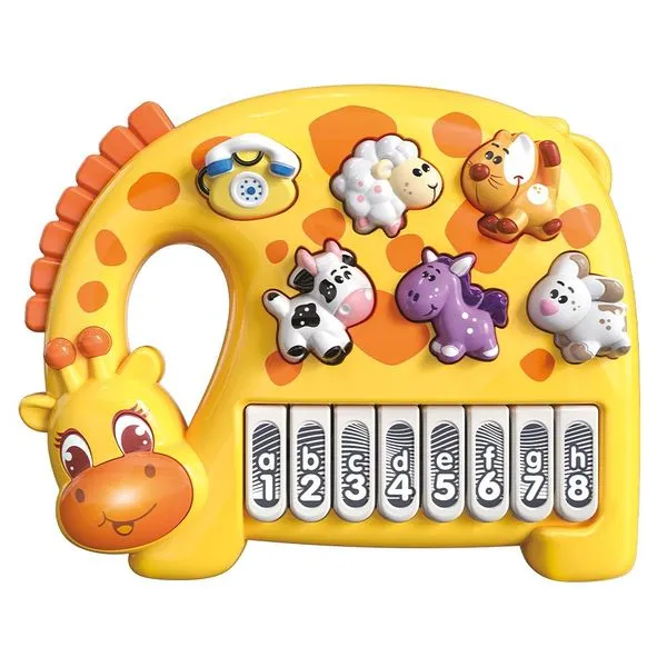 BRINQUEDO EDUCATIVO MUSICAL TECLADO GIRAFA - DM BRASIL