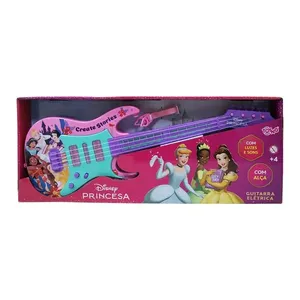 Brinquedo Guitarra Elétrica Princesas Disney Luz E Som Toyng