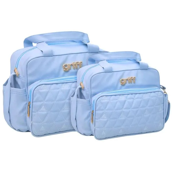 Kit Bolsas Maternidade Griff Baby 3039/3040 Azul Claro