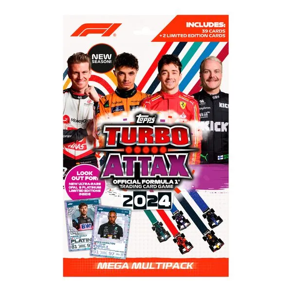 Conjunto de Cartas - F1 Turbo Atax - Mega Multipack - Temporada 2024 - Topps