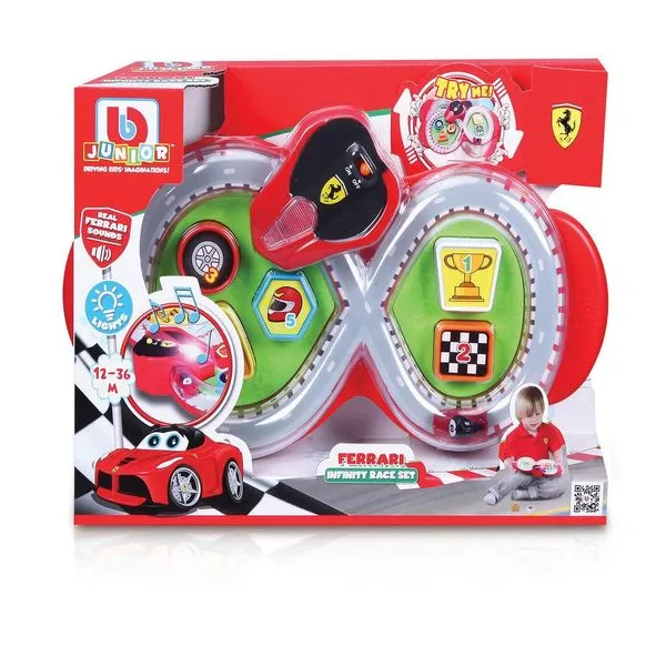 Mini Playset - Ferrari – Infinity Race Set - Burago - Vermelho